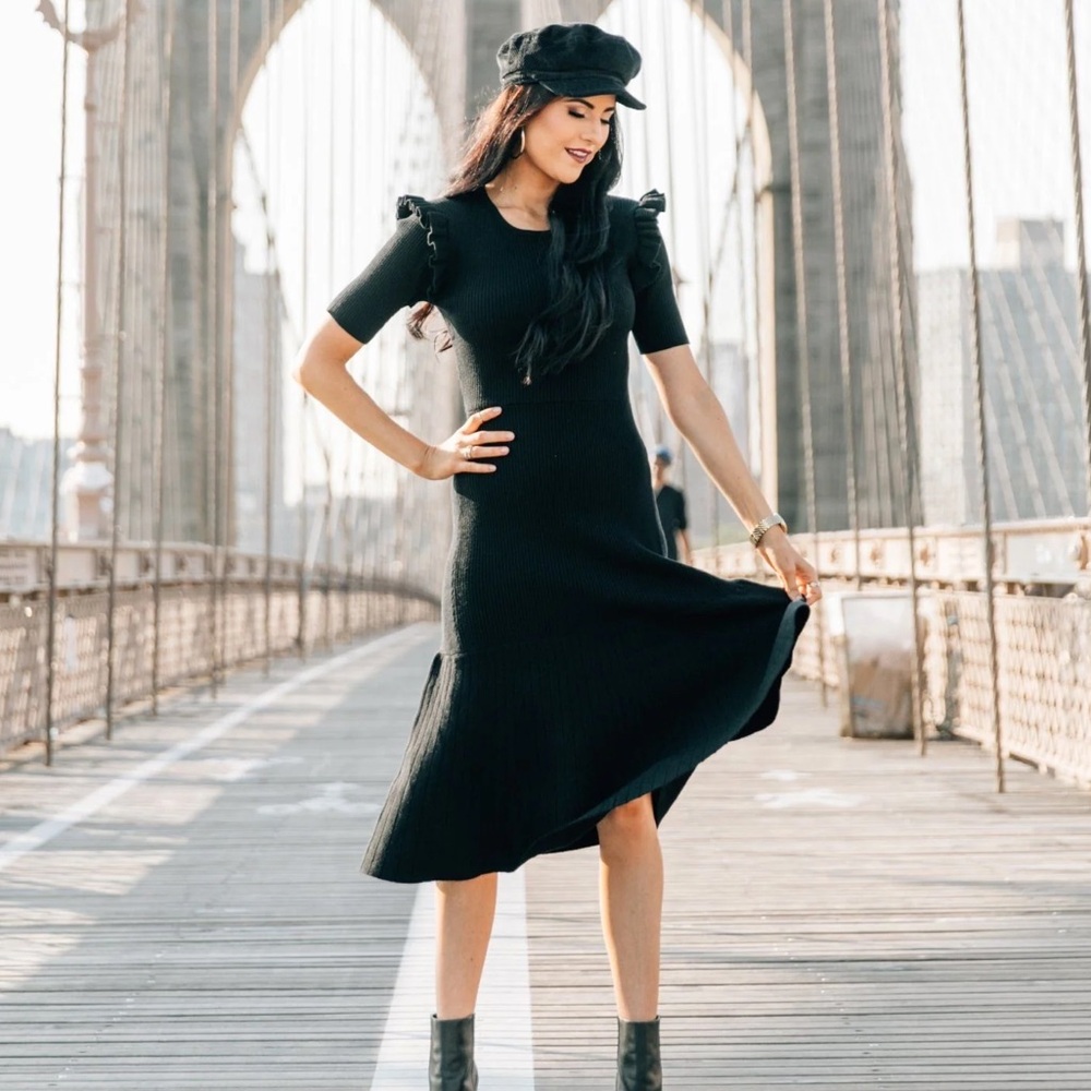 Rachel Parcell The Brooklyn Dress in Slate black size small